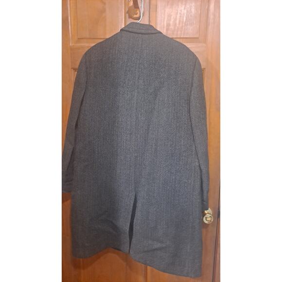 Barron Anderson Overcoat Men’s XL Stoneface Cheviot Virgin Wool - Picture 5 of 7